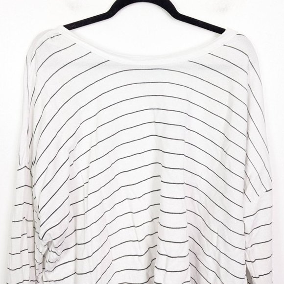 Wildfox oversized Striped Deep V-Neck Sweater Cropped Size M - Picture 4 of 5